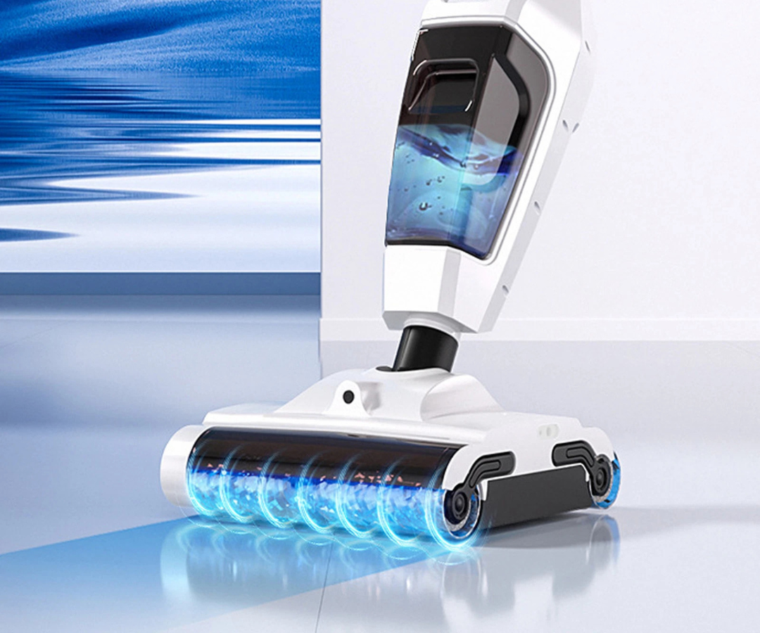 Výkonný bezdrôtový tyčový vysávač s mopom